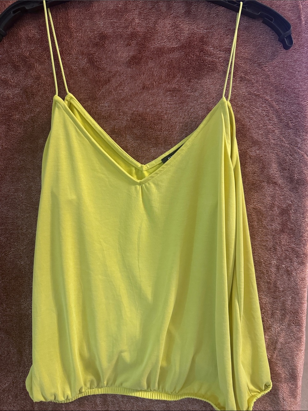 Express Bright Yellow V-Neck Spaghetti Strap Camisole